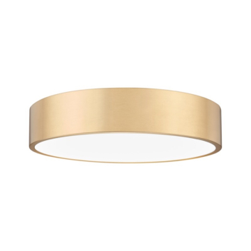 Z-Lite Coronado 20" LED 1-Light Flush Mount - 50W - CCT Selectable - 3,741 Lumens - 120V - Modern Gold / Frosted