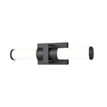Z-Lite Idris 18" LED 1-Light Vanity - 20W - CCT Selectable - 970 Lumens - 120V - Matte Black / Opal White