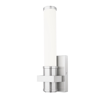 Z-Lite Idris LED 1-Light Wall Sconce - 16W - CCT Selectable - 760 Lumens - 120V - Brushed Nickel / Opal White