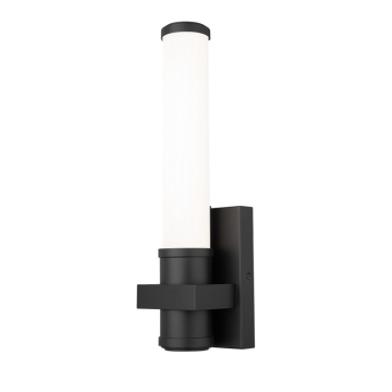 Z-Lite Idris LED 1-Light Wall Sconce - 16W - CCT Selectable - 740 Lumens - 120V - Matte Black / Opal White