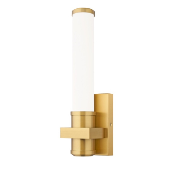 Z-Lite Idris LED 1-Light Wall Sconce - 16W - CCT Selectable - 750 Lumens - 120V - Modern Gold / Opal White
