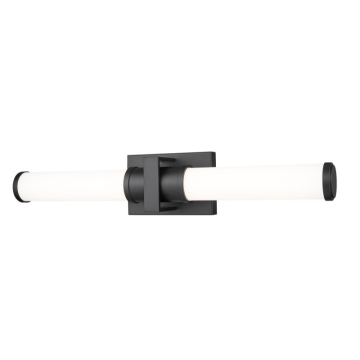 Z-Lite Idris 25" LED 1-Light Vanity - 25W - CCT Selectable - 1,440 Lumens - 120V - Matte Black / Opal White