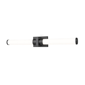 Z-Lite Idris 32" LED 1-Light Vanity - 32W - CCT Selectable - 1,910 Lumens - 120V - Matte Black / Opal White