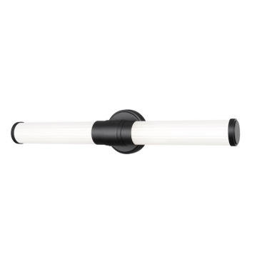 Z-Lite Warwick 25" LED 1-Light Vanity - 25W - CCT Selectable - 1,390 Lumens - 120V - Matte Black / Opal White