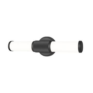 Z-Lite Solange 18" LED 1-Light Vanity - 20W - CCT Selectable - 990 Lumens - 120V - Matte Black / Opal White