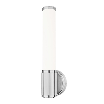 Z-Lite Solange LED 1-Light Wall Sconce - 16W - CCT Selectable - 779 Lumens - 120V - Chrome / Opal White