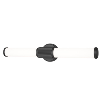 Z-Lite Solange 25" LED 1-Light Vanity - 25W - CCT Selectable - 1,440 Lumens - 120V - Matte Black / Opal White
