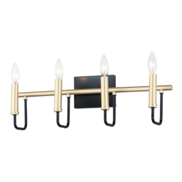 Maxim Lighting Sullivan 4-Light Vanity Light - 120V - Black / Gold