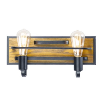 Maxim Lighting Black Forest 2-Light Vanity Light - 120V - Black / Ashbury