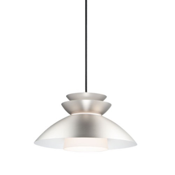 Maxim Lighting Nordic 14" 1-Light Pendant - Brushed Platinum