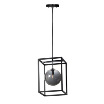 Maxim Lighting Fluid 10" 1-Light Pendant - 120V - Black / Polished Chrome