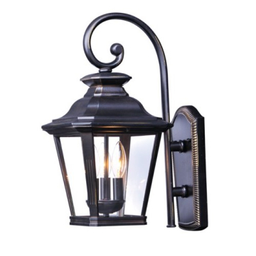 Maxim Lighting Knoxville 3-Light Medium Outdoor Wall Lantern - Clear Glass - 120V - Bronze