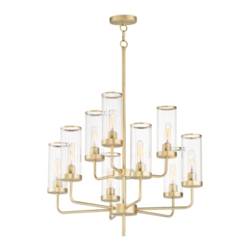 Maxim Lighting Crosby 9-Light Chandelier - 120V - Satin Brass