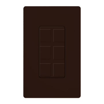 Lutron Multi-Port Frame - Field Customizable - Brown