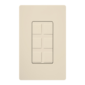 Lutron Multi-Port Frame - Field Customizable - Light Almond