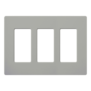 Lutron Claro Screwless Designer Wallplate - 3 Gang - Gray