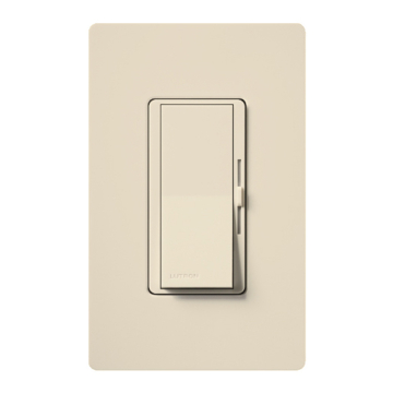 Lutron Diva Single-Pole Dimmer - 1000W Max - Light Almond