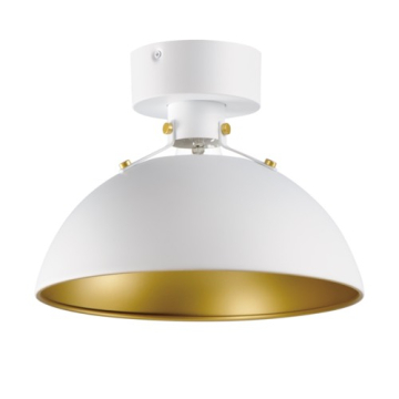 Maxim Lighting Dawn 1-Light Flush Mount - 120V - White / Satin Brass