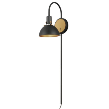 Maxim Lighting Dawn 1-Light Pin Up Wall Sconce - 120V - Antique Brass / Black