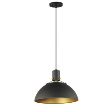 Maxim Lighting Dawn 12.5" Pendant - 120V - Antique Brass / Black