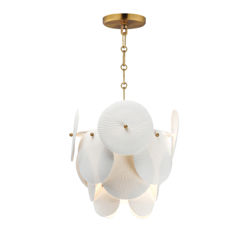 Maxim Lighting Isla 1-Light Pendant - 120V - Natural Aged Brass - White Glass