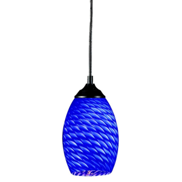 Z-Lite Jazz 1-Light Pendant - 120V - Sand Black / Blue