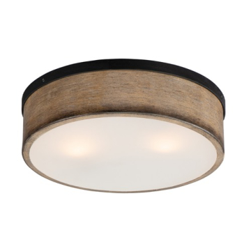 Maxim Lighting Franklin 2-Light Flush Mount - 120V - Driftwood / Black