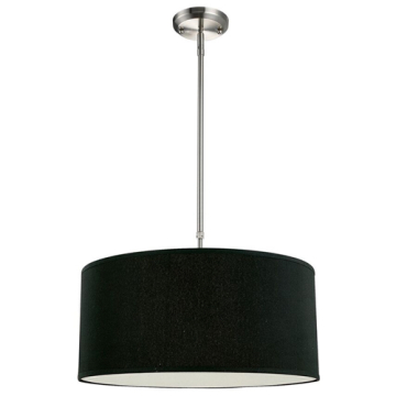 Z-Lite Albion 20" 3-Light Pendant - 120V - Brushed Nickel / Black