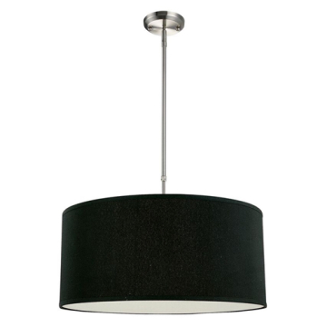 Z-Lite Albion 24" 3-Light Pendant - 120V - Brushed Nickel / Black