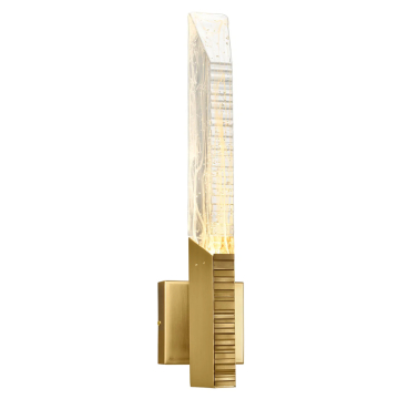 CWI Lighting Petra 22" LED Wall Sconce - 416 Lumens - 8W - CCT Selectable - 120V - Brass / Handcrafted Glass