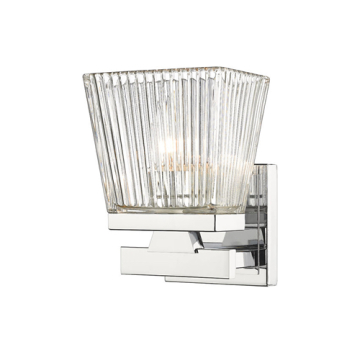 Z-Lite Astor 1-Light Wall Sconce - 120V - Chrome / Clear