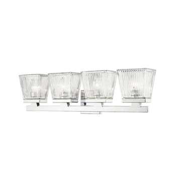 Z-Lite Astor 4-Light Vanity - 120V - Chrome / Clear