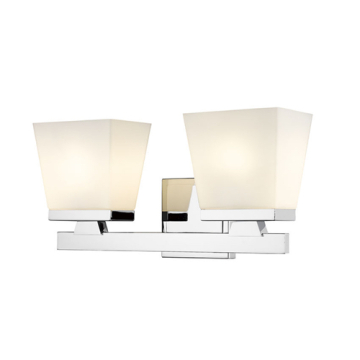 Z-Lite Astor 2-Light Vanity - 120V - Chrome / Etched Opal