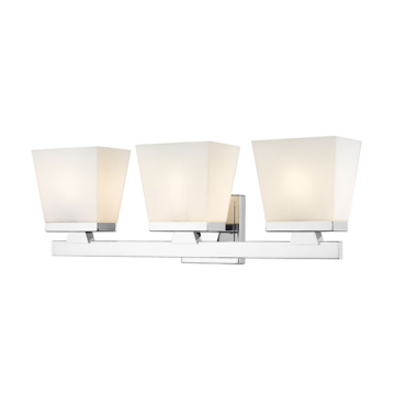 Z-Lite Astor 3-Light Vanity - 120V - Chrome / Etched Opal