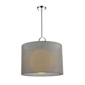 Z-Lite Arosia 20" 1-Light Pendant - 120V - Chrome / Gray