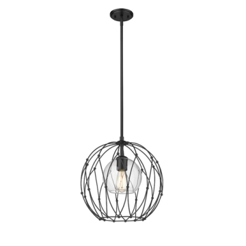 Z-Lite Elle 1-Light Pendant - 120V - Matte Black