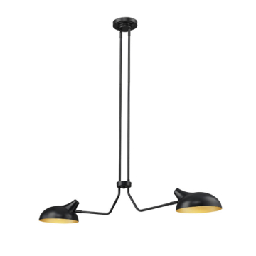 Z-Lite Bellamy 2-Light Linear Chandelier - 120V - Matte Black