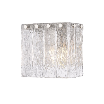 Z-Lite Glacier 1-Light Wall Sconce - 120V - Brushed Nickel / Clear