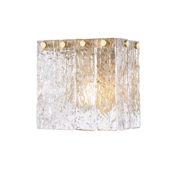 Z-Lite Glacier 1-Light Wall Sconce - 120V - Modern Gold / Clear