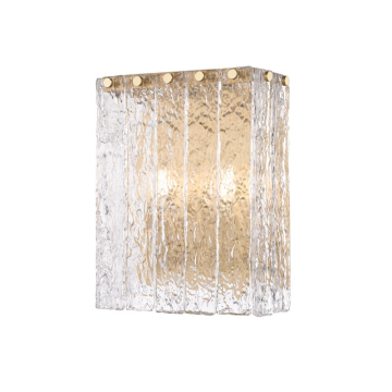 Z-Lite Glacier 2-Light Wall Sconce - 120V - Modern Gold / Clear