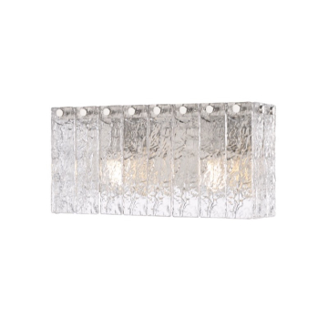 Z-Lite Glacier 2-Light Vanity - 120V - Brushed Nickel / Clear
