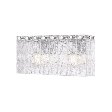 Z-Lite Glacier 2-Light Vanity - 120V - Chrome / Clear