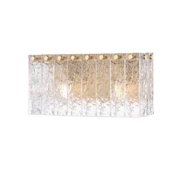 Z-Lite Glacier 2-Light Vanity - 120V - Modern Gold / Clear