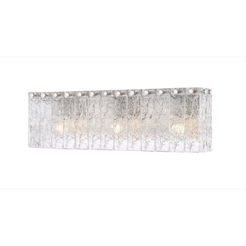Z-Lite Glacier 24" 3-Light Vanity - 120V - Brushed Nickel / Clear