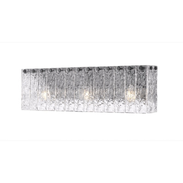 Z-Lite Glacier 24" 3-Light Vanity - 120V - Matte Black / Clear