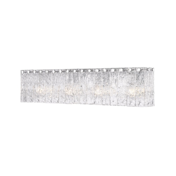 Z-Lite Glacier 31" 4-Light Vanity - 120V - Chrome / Clear