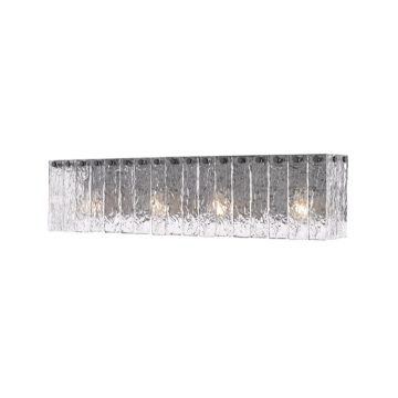 Z-Lite Glacier 31" 4-Light Vanity - 120V - Matte Black / Clear
