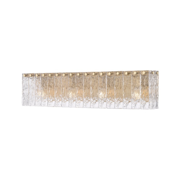 Z-Lite Glacier 31" 4-Light Vanity - 120V - Modern Gold / Clear