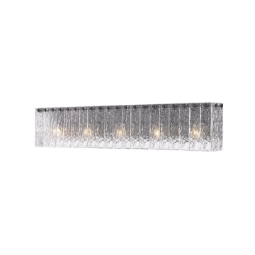 Z-Lite Glacier 36.5" 5-Light Vanity - 120V - Matte Black / Clear