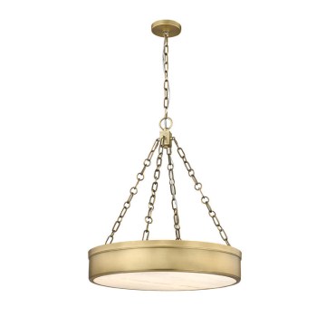 Z-Lite Anders 22" 3 Light LED Chandelier - 24W - CCT Selectable - 7,600 Lumens - 120V - Rubbed Brass